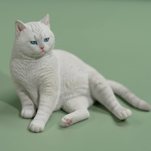 JXK Collectible Cat Figure: Cat in The Palace, Expertly Hand-Painted, Lifelike, Safe Resin, 1:6 Scale Miniature Animal Figurine