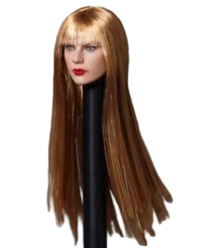 Escultura de cabeza femenina, niña europea de 12 pulgadas