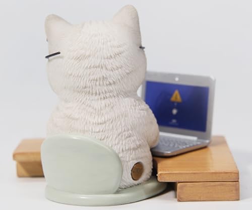 Figura de gato coleccionable JXK: Gato relajado, pintada a mano por expertos, realista, resina segura, miniatura a escala 1:6