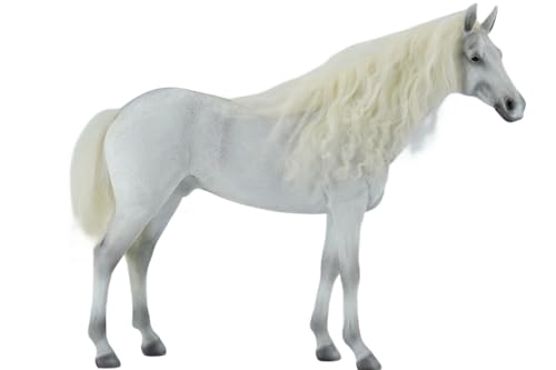 Figura de caballo coleccionable JXK: Caballos Akhal-Teke negros, pintados a mano por expertos, resina realista y segura, miniatura a escala 1:6.