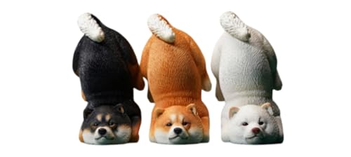 Figura de perro coleccionable JXK: Shiba Inu luchador, pintada a mano por expertos, resina realista y segura, miniatura a escala 1:6 JXK119A