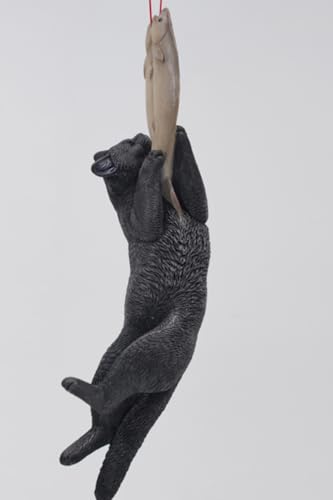 JXK Collectible Cat Figure: Cats That eat Fish 2.0, Expertly Hand-Painted, Lifelike, Safe Resin, 1:6 Scale Miniature Animal Figurine