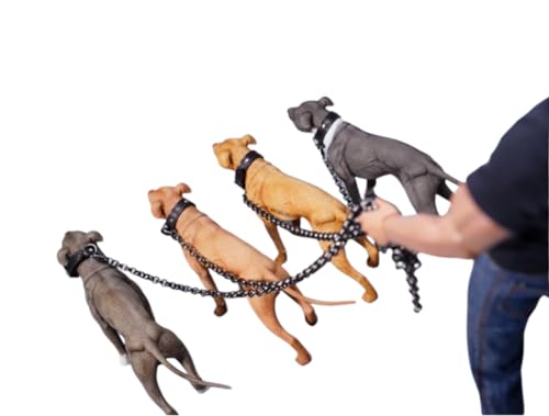 Figura de perro coleccionable JXK: American Pitbull Terrier, pintada a mano por expertos, realista, resina segura, miniatura a escala 1:6, JXK129A