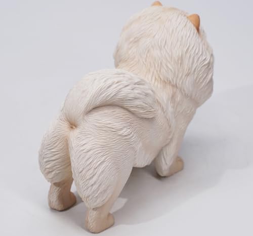 Figura de perro coleccionable JXK: Chow Chow, pintada a mano por expertos, realista, de resina segura, miniatura a escala 1:6.