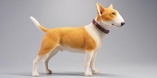 Figura de perro coleccionable JXK: Bull Terrier, pintada a mano por expertos, realista, resina segura, miniatura a escala 1:6.