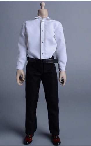 Ropa para muñeca a escala 1/6: Traje largo negro de ocio para figura de acción coleccionable de 12 pulgadas