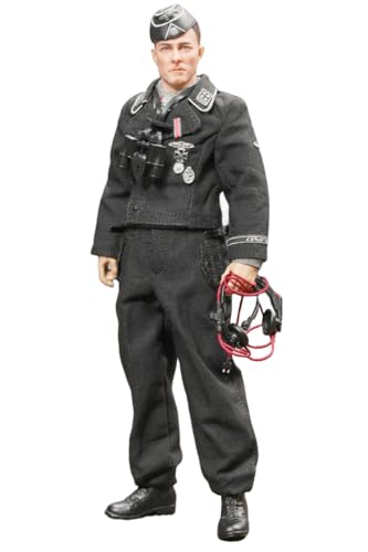 Figura coleccionable DID: Serie Palm Hero: SS-Standartenführer Joachim Peiper, estilo militar, miniatura masculina a escala 1:12, XD80022