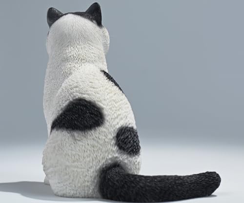 Figura de gato coleccionable JXK: Zorro, pintada a mano por expertos, realista, de resina segura, miniatura CW2303