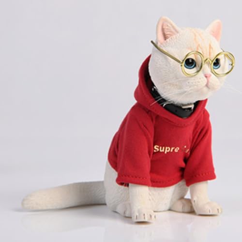 Figura de gato coleccionable JXK: American Shorthair, pintada a mano por expertos, realista, resina segura, miniatura a escala 1:3.