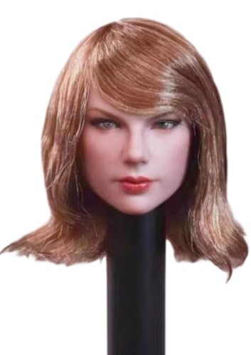 Escultura de cabeza femenina a escala 1:6, escultura de cabeza de niña europea de una bella cantante para figuras de acción de 12 pulgadas.