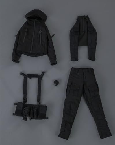 Ropa para muñeca a escala 1/6: Traje de combate femenino para figura de acción coleccionable de 12 pulgadas