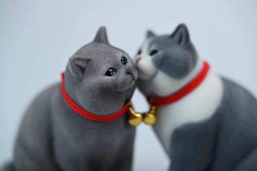 Figura de gato coleccionable JXK: British Shorthair, miniatura a escala 1:6