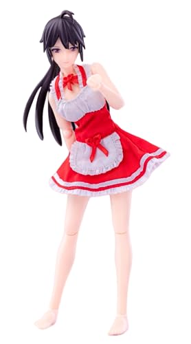 Tenue de femme de chambre noire pour figurine articulée Hasuki CS010A (échelle 1:12)