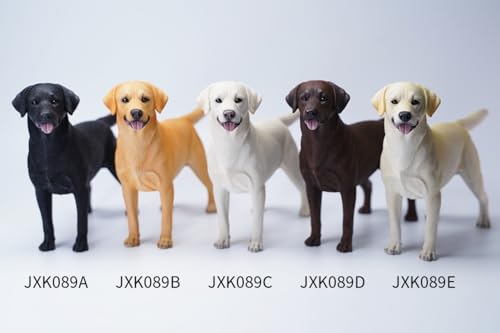Figura de perro coleccionable JXK: Labrador, pintada a mano por expertos, realista, resina segura, miniatura a escala 1:6.
