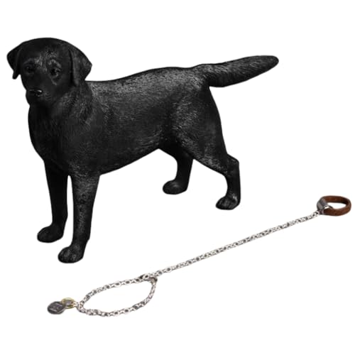Figura de perro coleccionable JXK: Labrador, pintada a mano por expertos, realista, resina segura, miniatura a escala 1:12