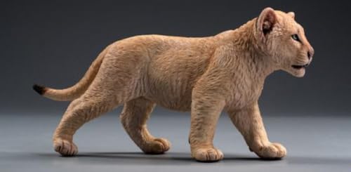 Figura de león coleccionable JXK: Simba y Nana, pintada a mano por expertos, realista, resina segura, miniatura a escala 1:6