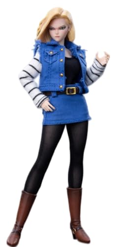 Figura coleccionable Cdtoys con accesorios: Cabeza esculpida, ropa y accesorios para figura femenina en miniatura a escala 1:12 (cd048A)