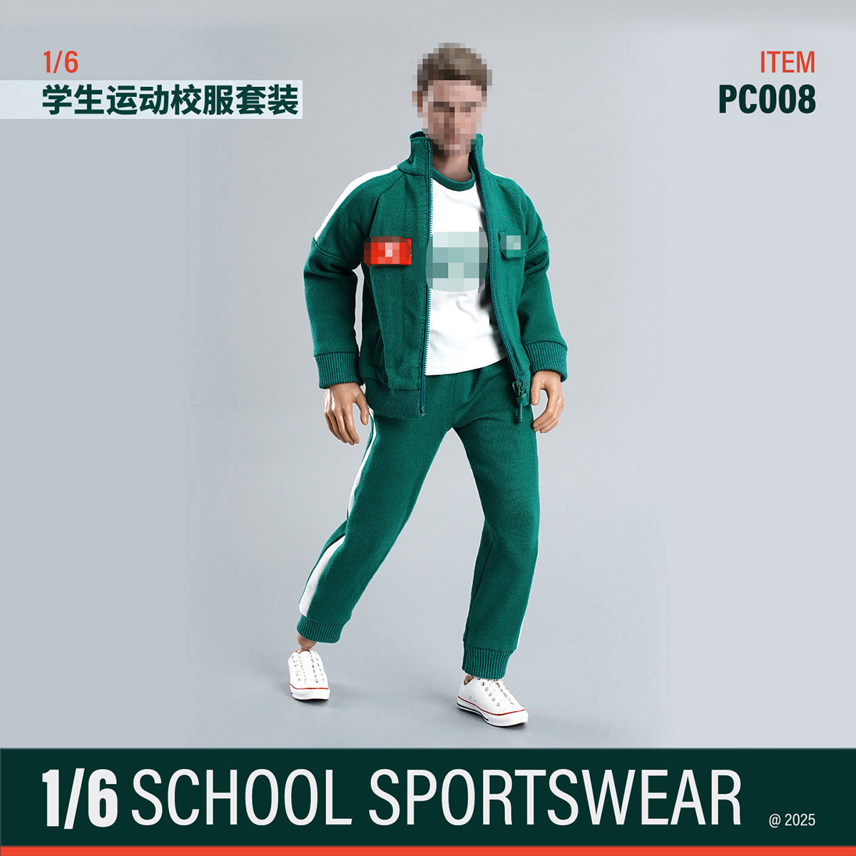 ZYTOYS Men's Sportswear School Uniform Doll Clothes Accessory Fit 1/6 Scale 12-inches Figure