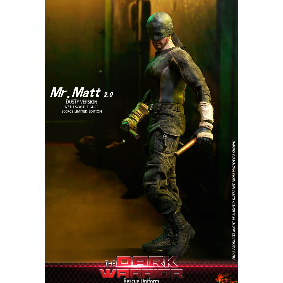 Hot Heart The Dark Warrior Rescue Uniform New Revision Dusty Edition Action Figures