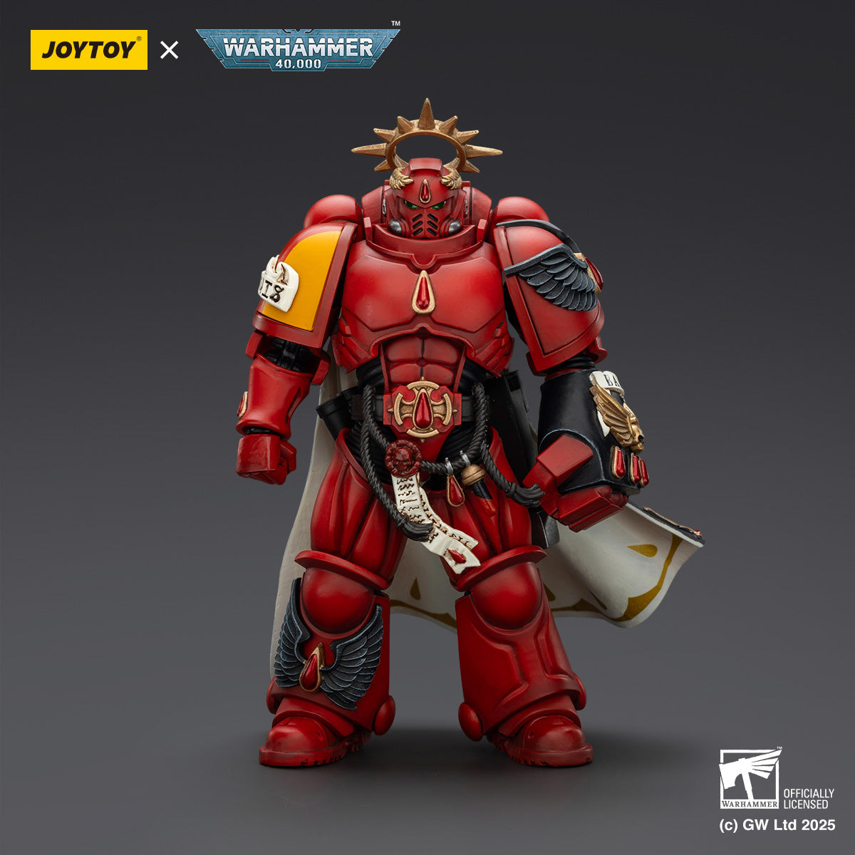 JOYTOY Warhammer 40,000, Razorback with twin lascannon/Captain with Heavy Bolt Pistol & Power Sword/Sanguinary Priest with Heavy bolt pistol chainsword and narthecium/Captain with Inferno Pistol & Power Fist, 1/18 Scale Action Figure