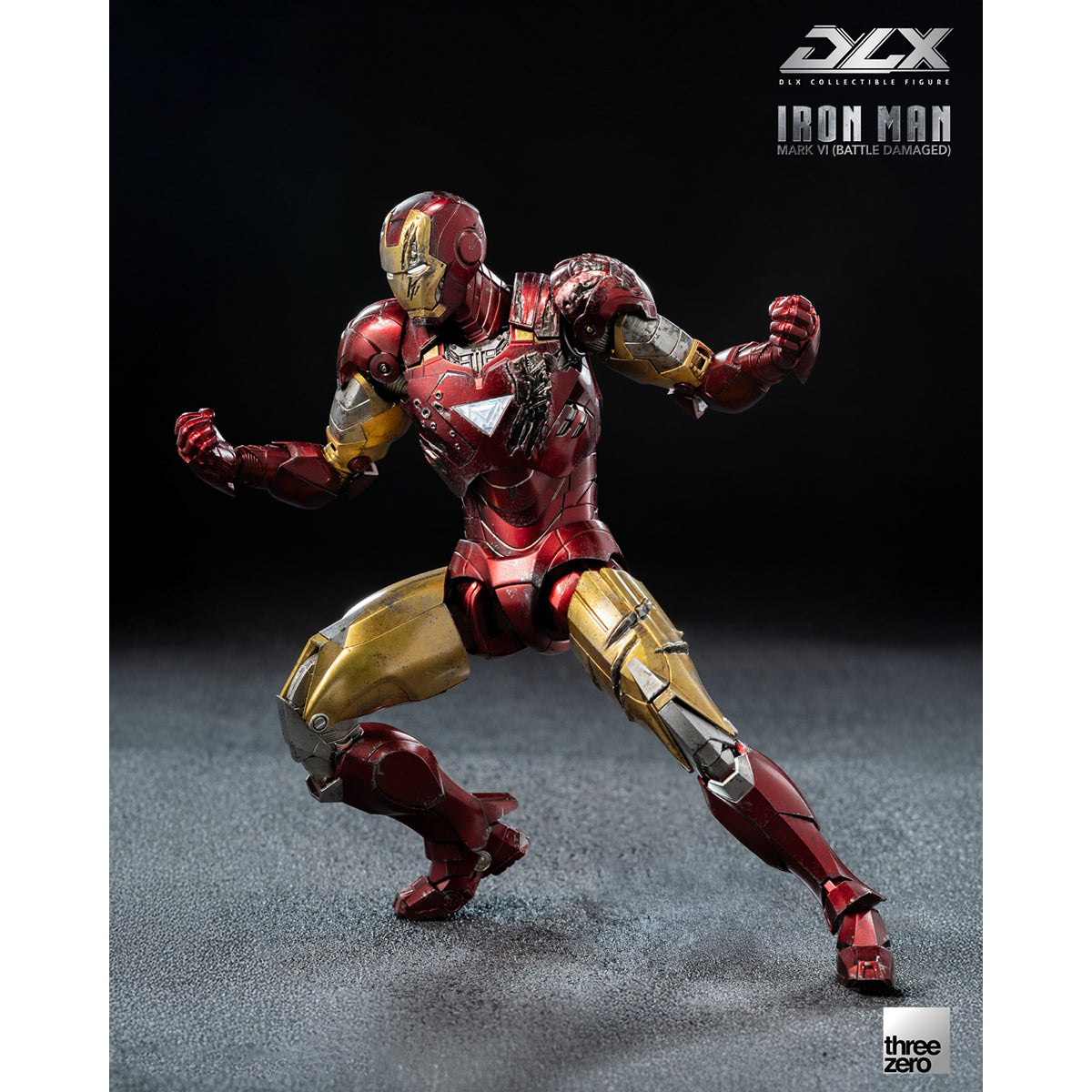 Threezero DLX Iron Man Mark 6 Battle Damaged Version 3Z09180C0 Action Figure