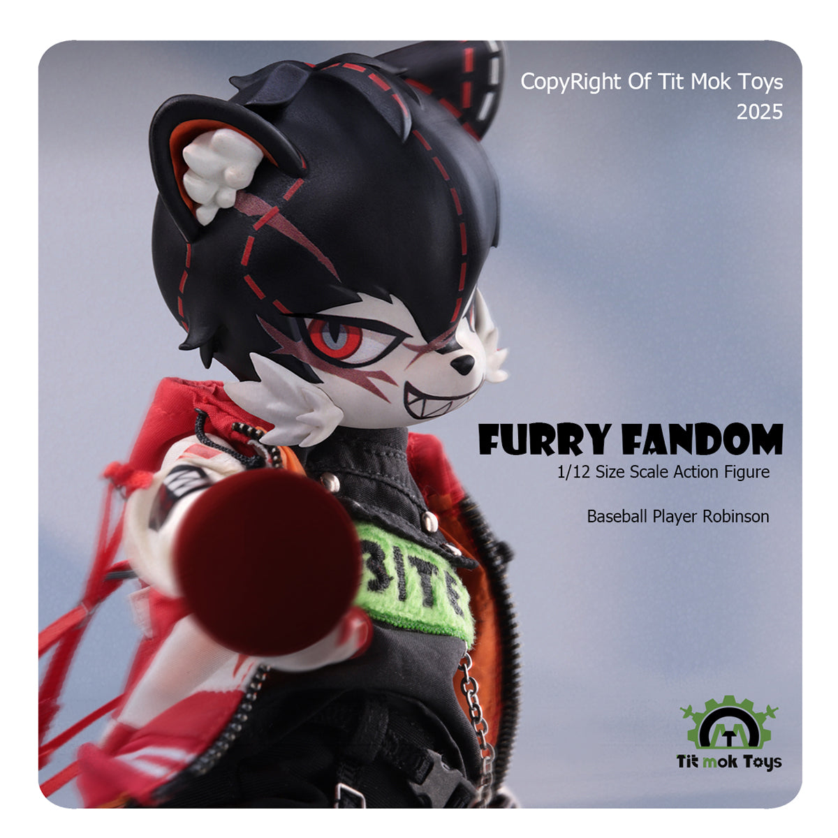 Tit Mok Toys Poseable Beastman Baseball Prodigy Robinson 1/12 Scale Furry Series Action Figure