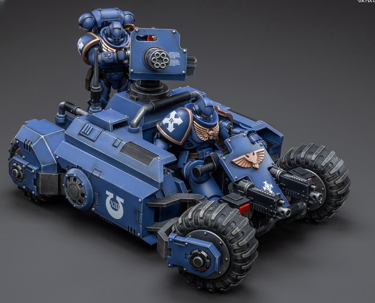JoyToy 40K Figurine de collection : Ultramarines Primaris Invader ATV Figurines d'action à l'échelle 1:18 JT3334