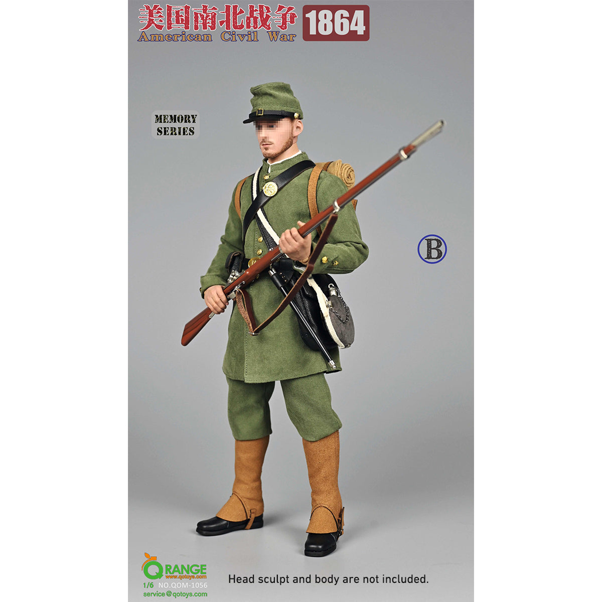 QORANGE QOTOYS American Civil War 1864 Accessory Pack for 1/6 Scale 12-inches Action Figurine