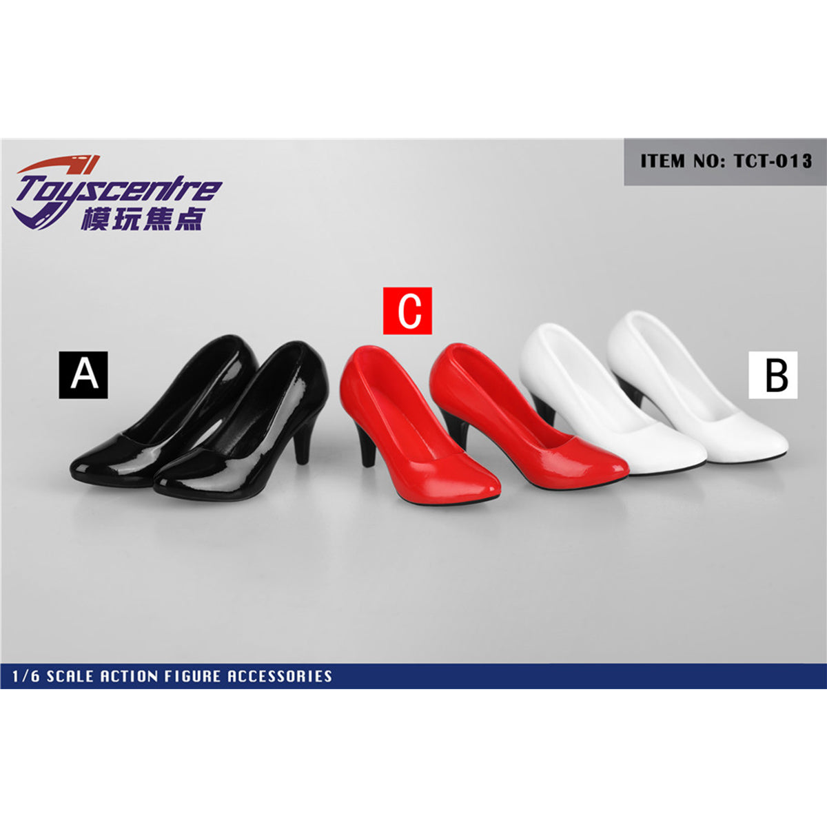 Toyscentre, Female High Heels Shoes, 1/6 Scale Doll Accessory for 12-inches Figure