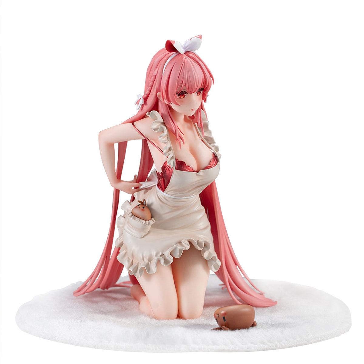 Figura de anime de conejo blanco Rosu (versión delantal)