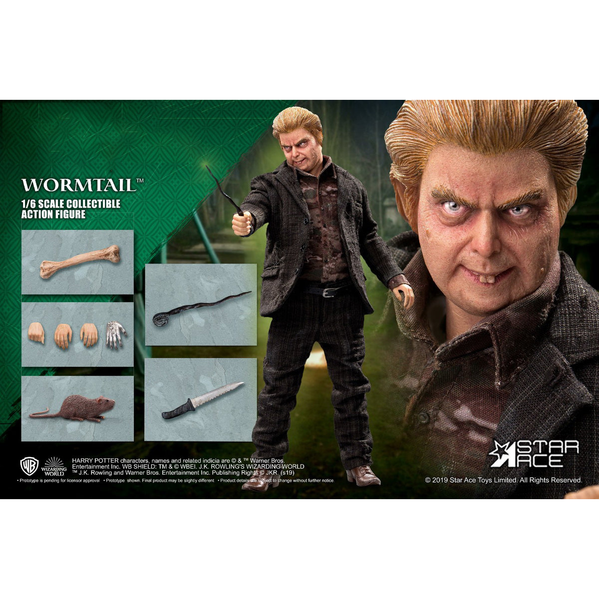 STAR ACE Toys Harry Potter and the Goblet of Fire: Wormtail Standard Ddition Action Figure