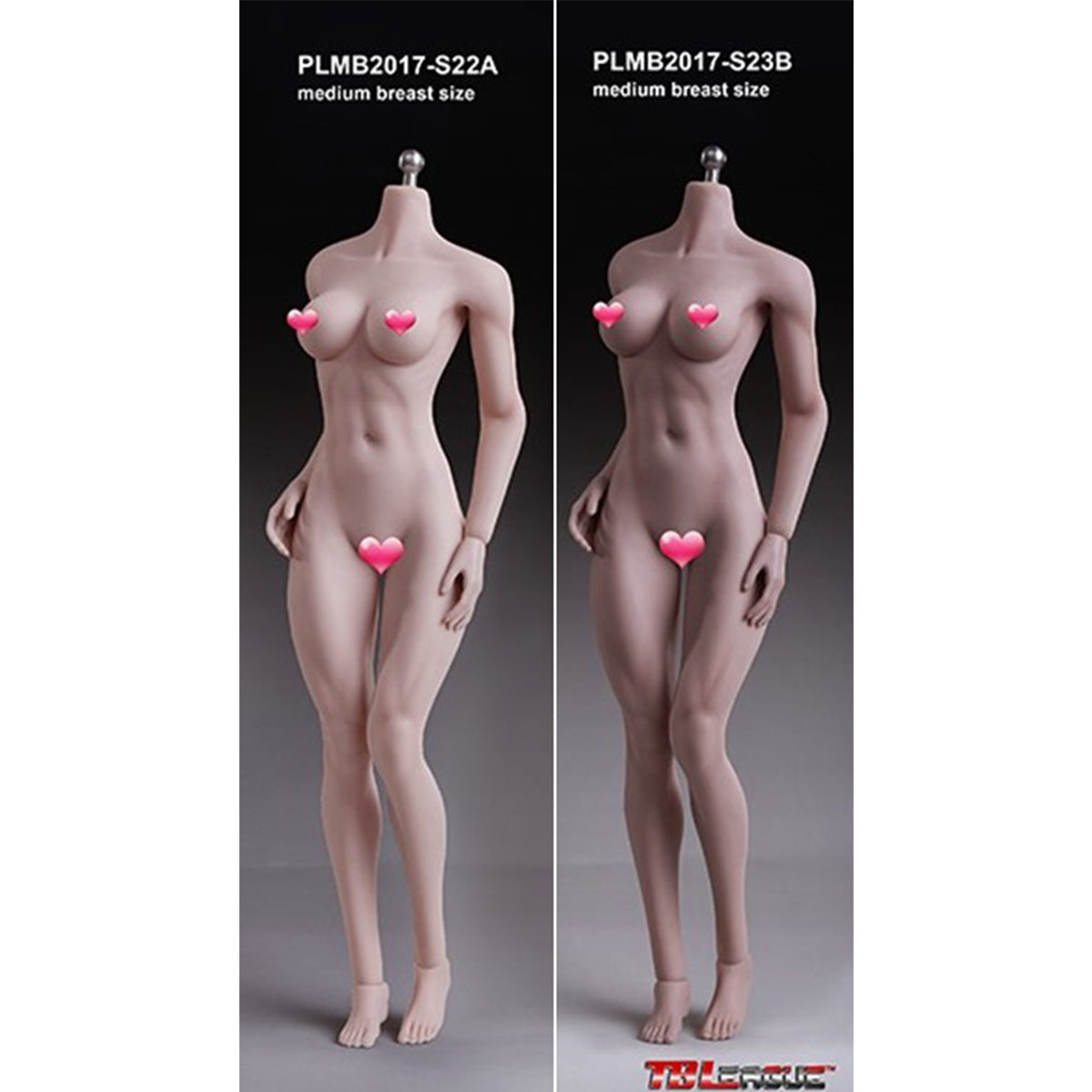 TBLeague Female Seamless Medium Bust Headless Detachable Feet 1/6 Scale Action Figure Body