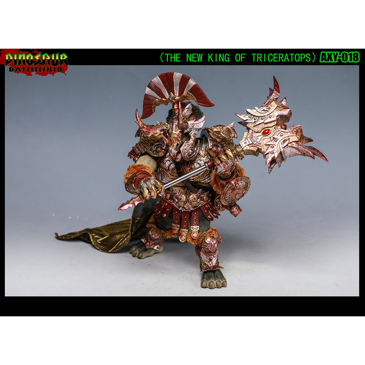 AXYTOYS Dinosaur Battlefield The Old King of Triceratops & The New King of Triceratops 1/12 Scale Action Figure