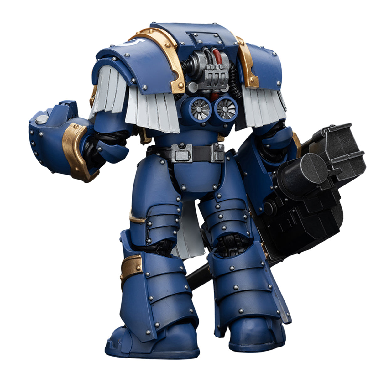 (Only Shipped to the US) JOYTOY Warhammer The Horus Heresy Series, Ultramarines Cataphractii Terminator Squad: Terminator with Reaper Autocannon, 1/18 Scale Collectible Action Figure JT7486