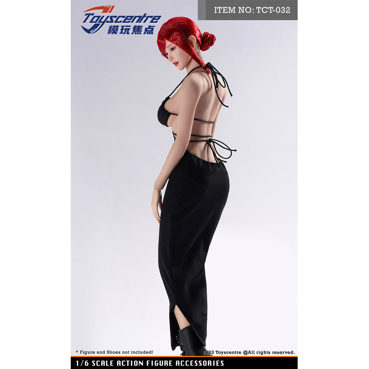 Toyscentre, Female Black Evening Dress Skirt, Doll Clothes Accessory for 12-inches Action Figurine