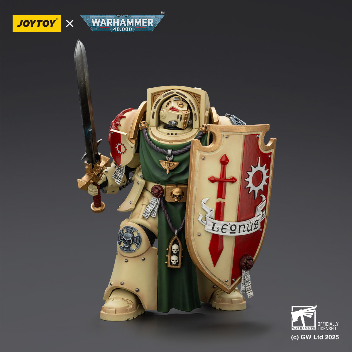 (Only Shipped to the US) JOYTOY Dark Angels Deathwing Knight 2 With Power Sword Storm Shield and Watcher in the Dark JT02496 1/18 Scale Action Figure