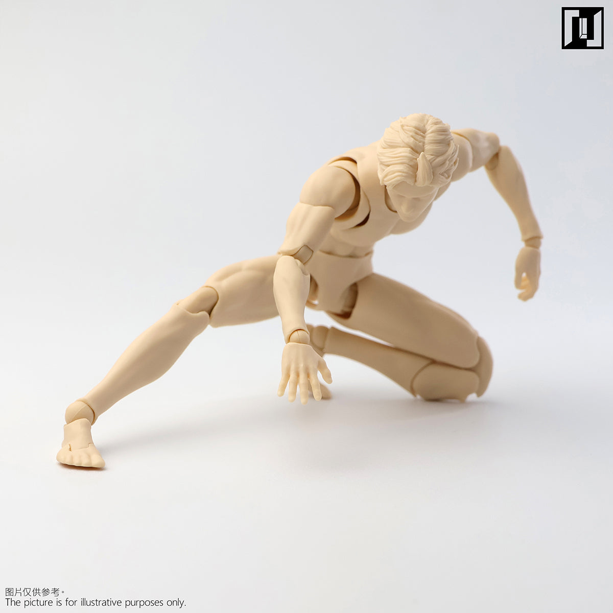 Mirrfig Articulated Joints MF001 Lean Male Pale-skined Body 1/12 Scale Action Figure Body