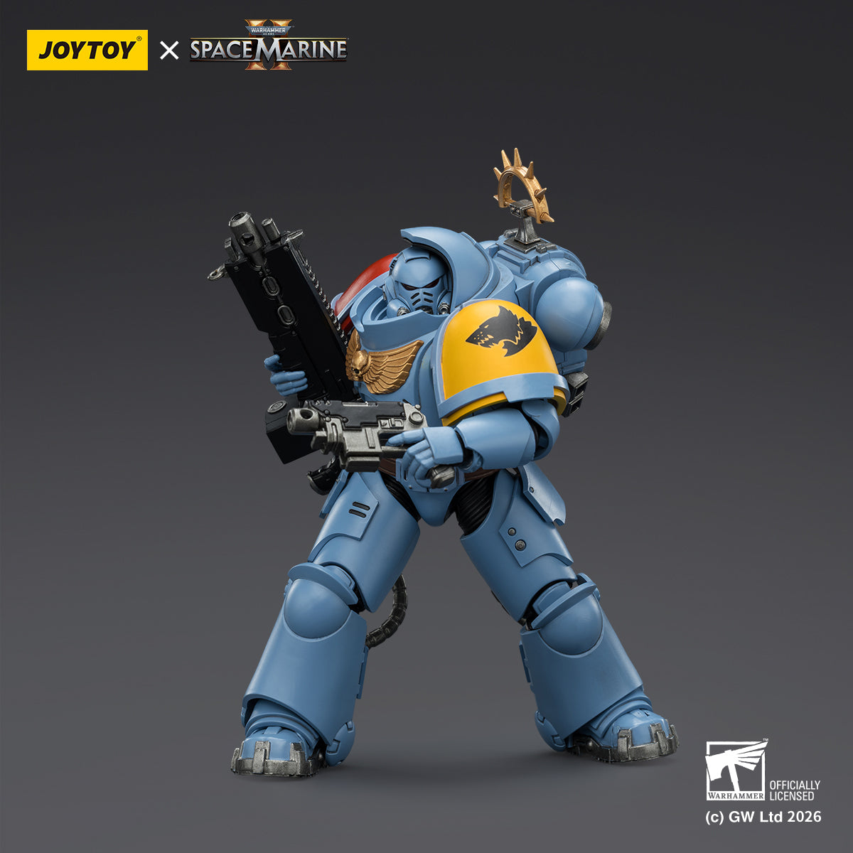 JOYTOY Warhammer 40,000: Space Marine 2 Heavy Intercessor with Heavy Bolt Rifle and Bolt Pistol (Game Edition) 1/18 Scale Action Figure
