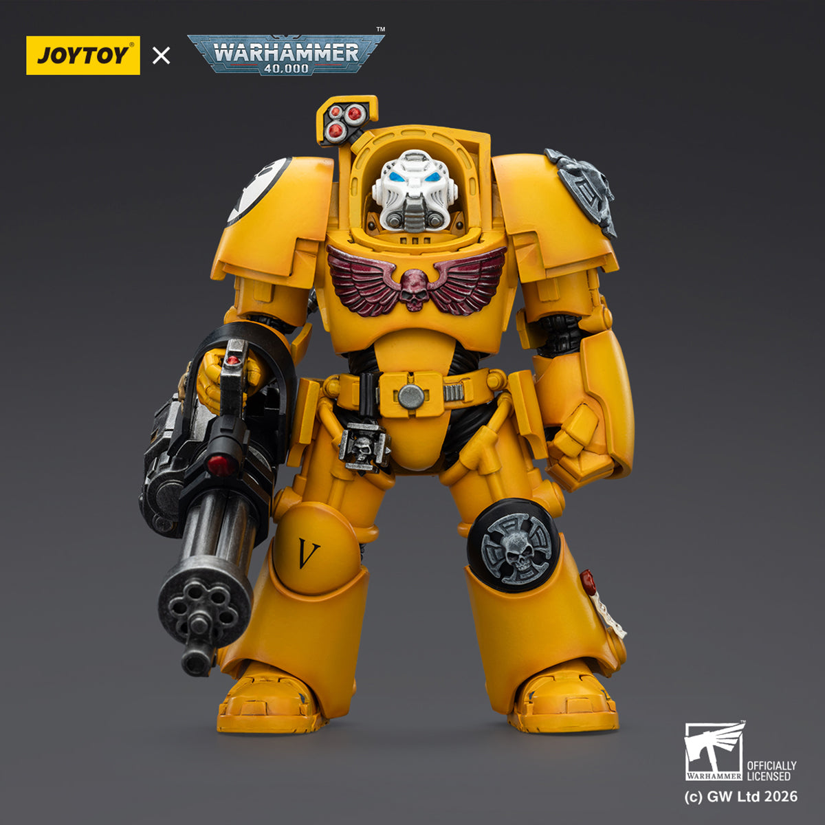 JOYTOY Warhammer 40,000 Imperial Fists Terminator with Power Fist and Assault Cannon & with Power Fist and Storm Bolter & with Power Sword and Storm Bolter Action Figure