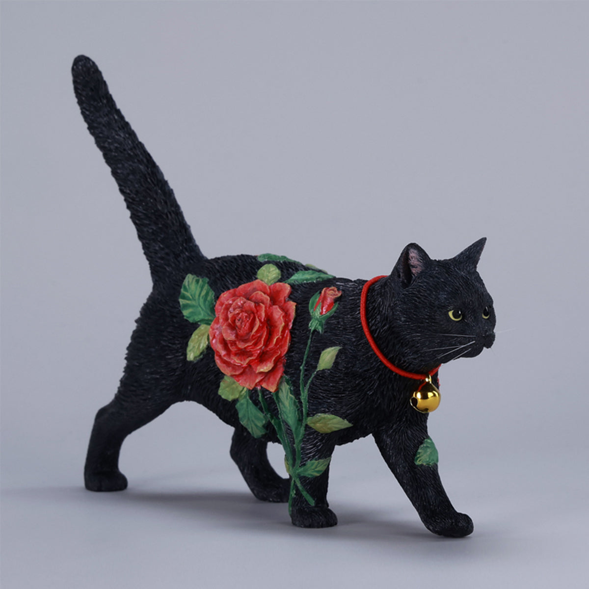 JXK, Rose Cat, Static Animal Figurine