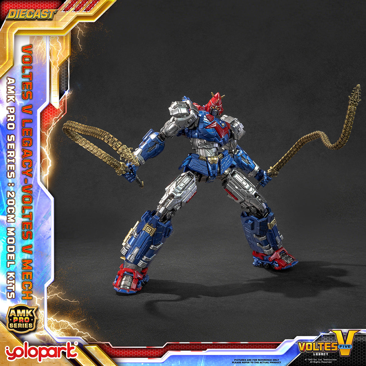 Yolopark AMK PRO Series Choudenji Machine Voltes V Assembly Model Kits