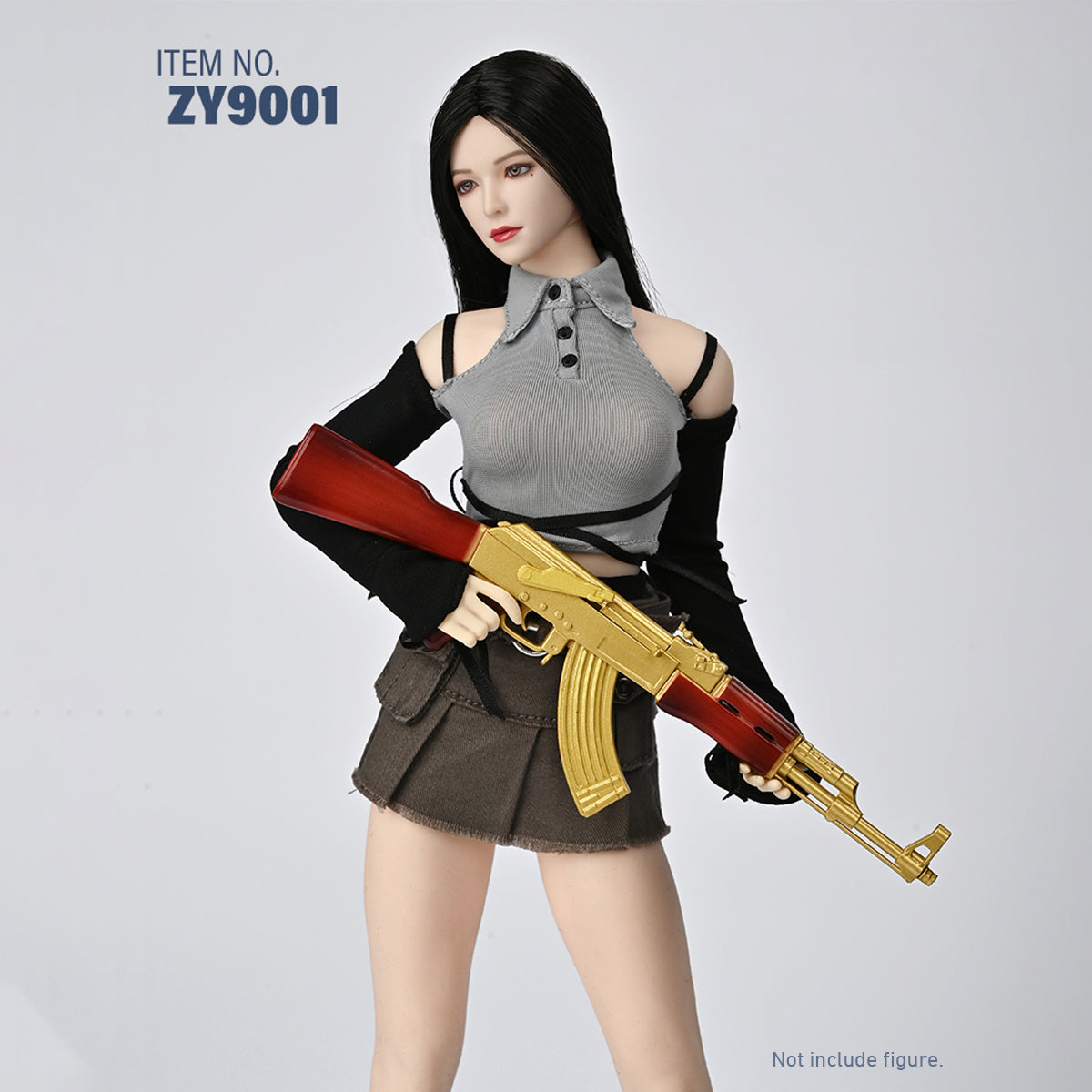 ZYTOYS, AK47 Assault Rifle/P90 WWII Gun Rifle Weapon Gun Model Doll Accessory for 12-inches Action Figurine