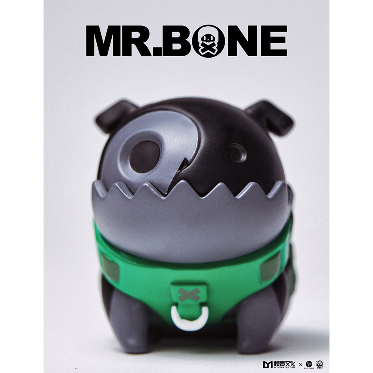 MR.BONE Fourth Generation Camping Dirty Silk Dog Sitting Pose Blind Box Figure