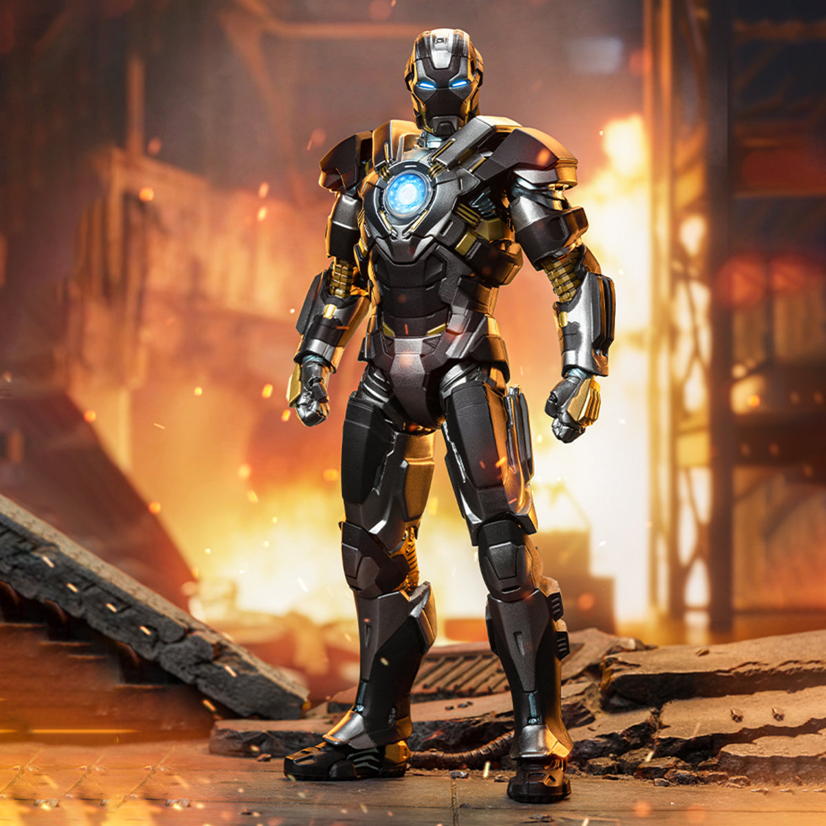 Figura de acción no luminosa de Iron Man MK24 de ZD Toys