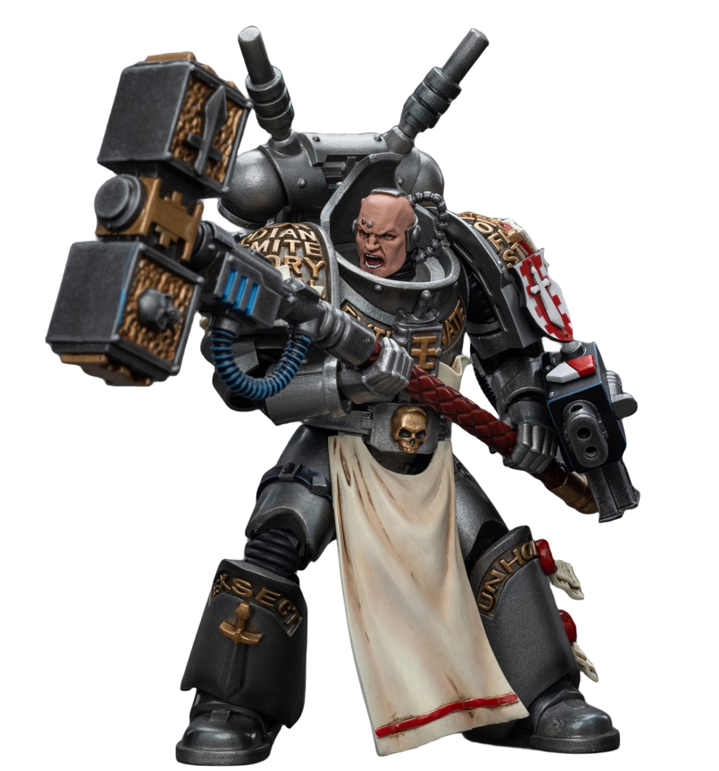 Figurine de collection JoyToy Warhammer 40K : Grey Knights Interceptor Squad Interceptor Justicar, figurine articulée à l'échelle 1:18, JT8964