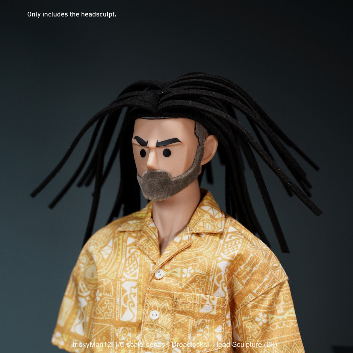 TrickyMan12 Dreadlocks Male Head Sculpt Black Hair FB-10083-1 Brown Hair FB-10083-5 Accessory 1/6 Scale Fit Action Figure