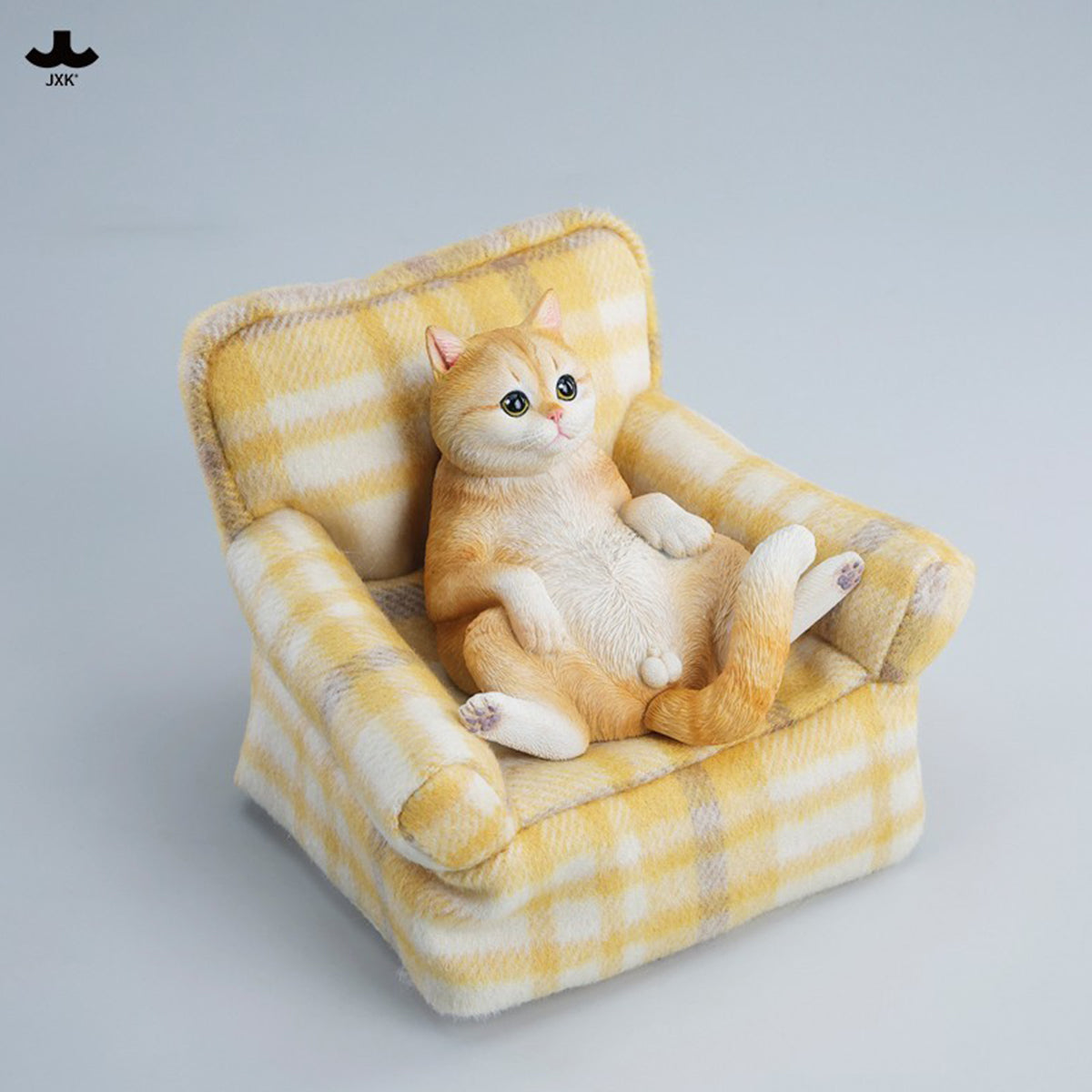 JXK Warm Cat Sofa (JXK350) Static Expertly Hand-Painted Lifelike Animal Figurine