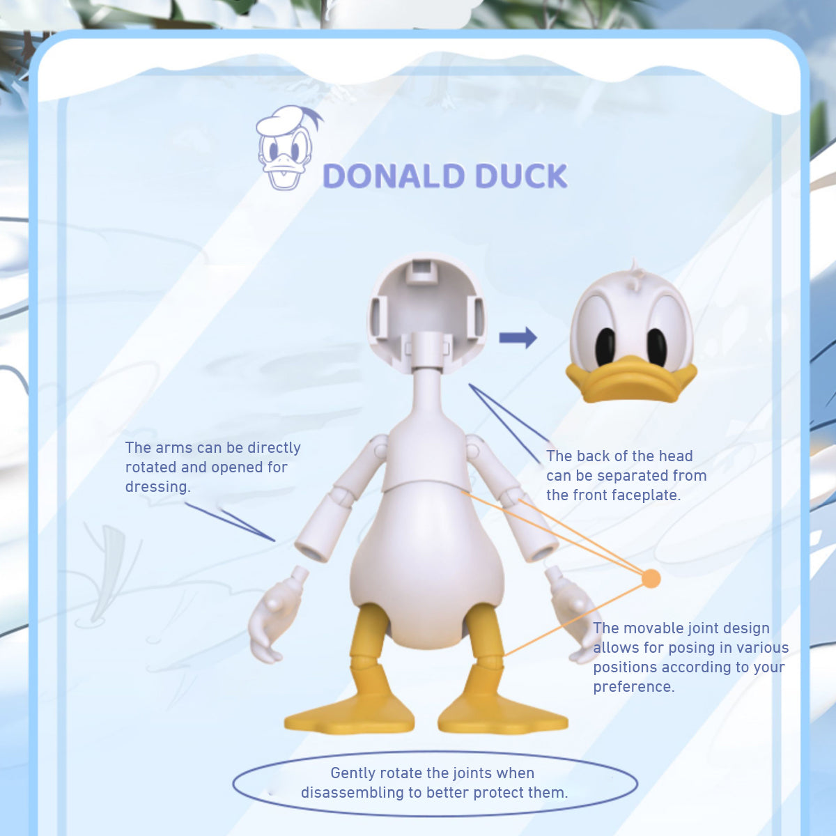 MORSTORM Disney Snow Board Club: Captain Mickey/Minnie Student/Coach Donald Duck/Daisy Student/Goofy Player Art Figurine