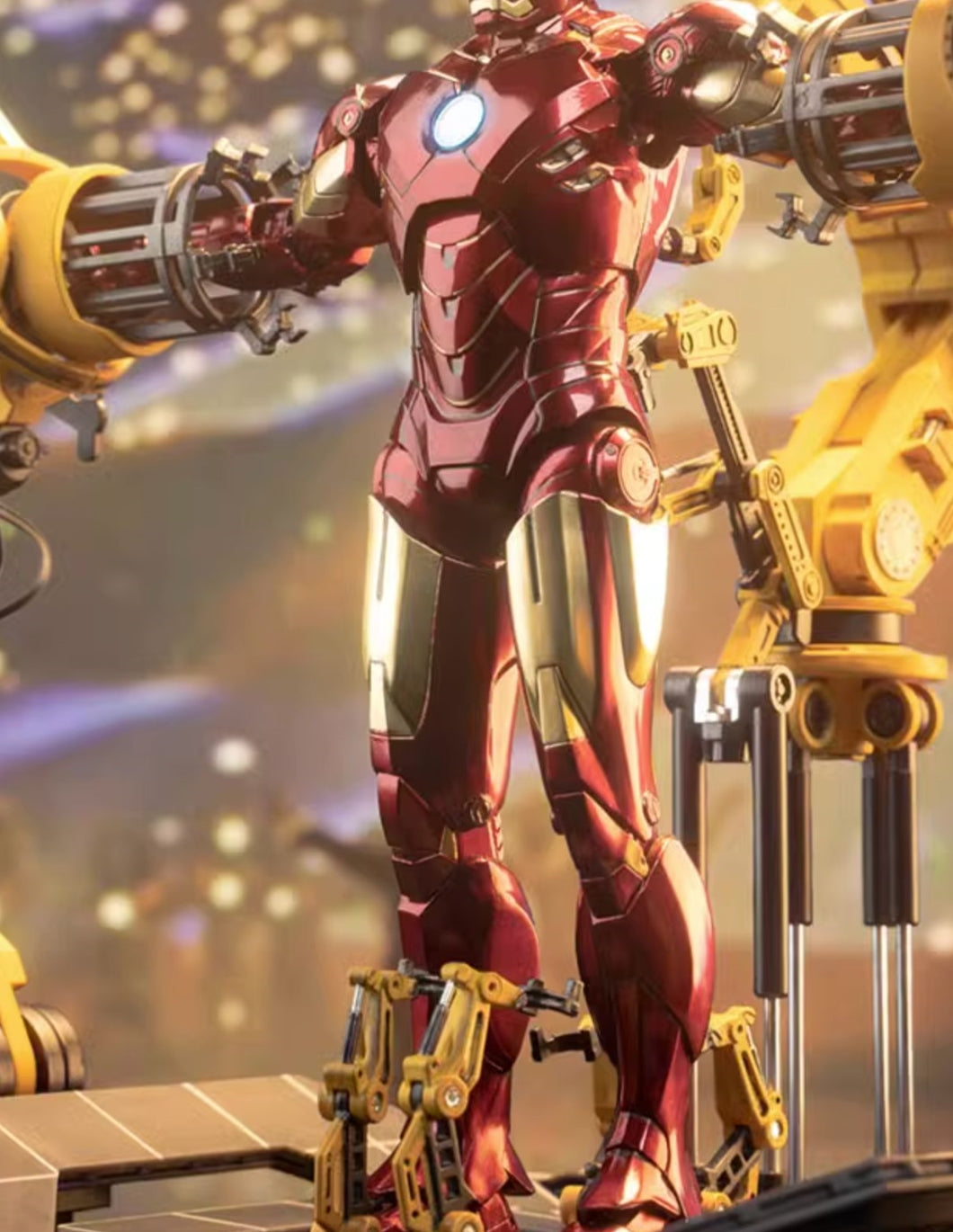 ZD Collectible Figure Full Set: Iron Man Mark IV with Suit-up Gantry, 1:10 Scale Miniature Action Figurine CJTMK4