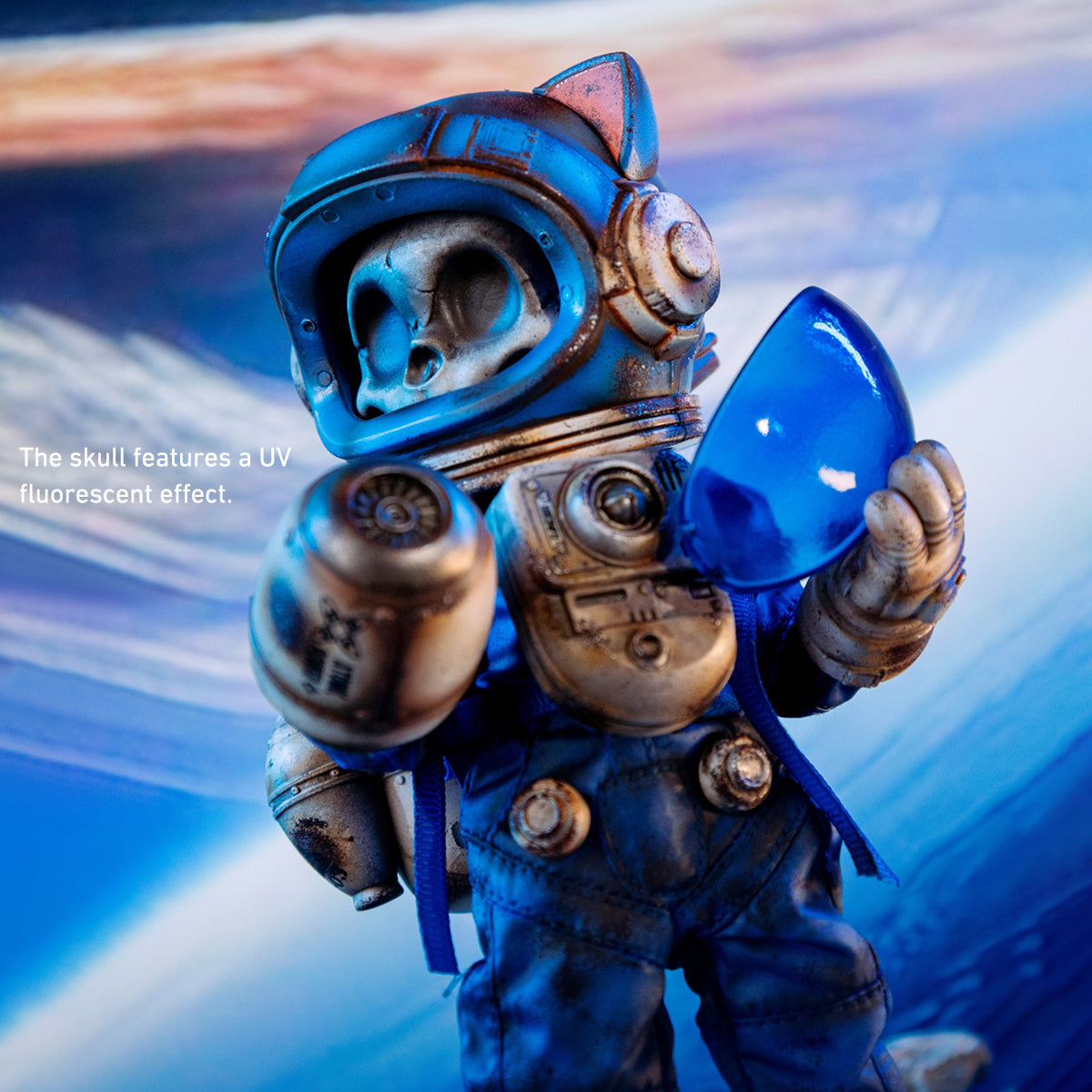 WeArtDoing Time Warrior Series Wasteland: Space Mouse Thunder Fighter-Blue Action Figure